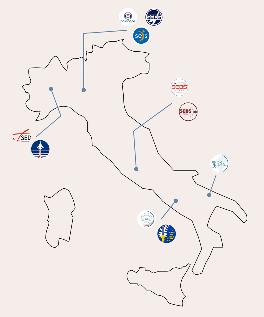 Mappa delle sedi SEDS in Italia